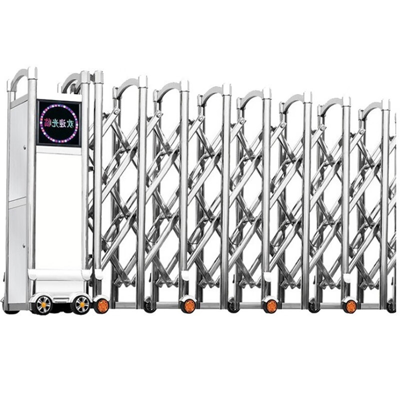 龙禹盛 不锈钢伸缩门 电动门 安全收缩门 单位:米