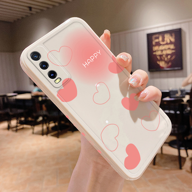 waidmvivoy30手机壳标准版渐变爱心保护套vivoy31s防摔t1外壳女y30g