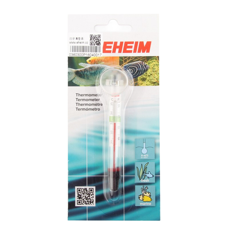 伊罕EHEIM 魚缸測溫計懸浮吸盤式玻璃水溫計 水族專用 伊罕溫度計