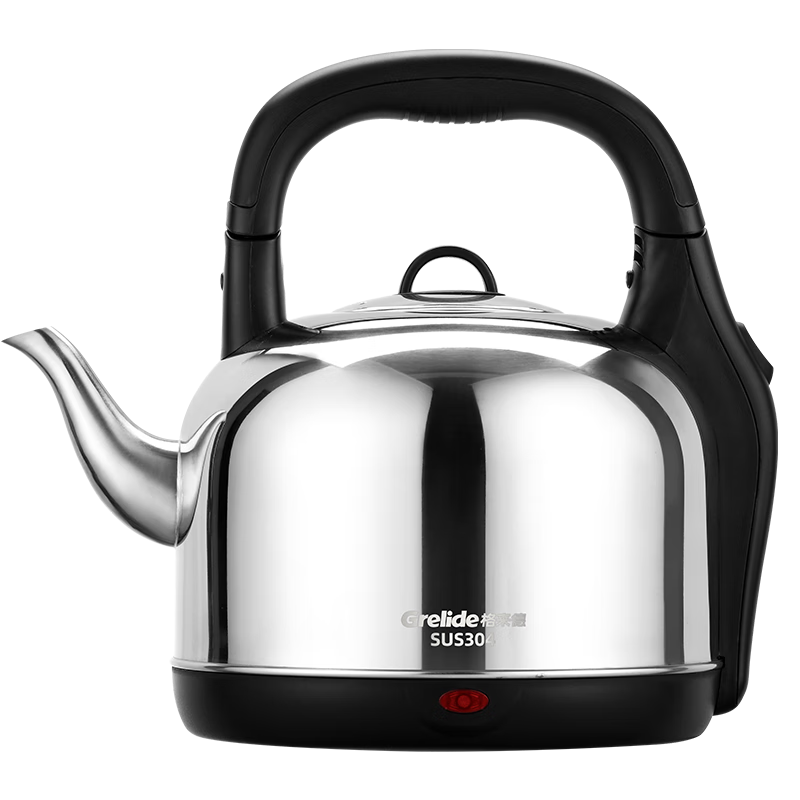 格來德 （Grelide）燒水壺加厚304不銹鋼電熱水壺家用電水壺4.2L-6L大容量熱水壺自動斷電煲水壺煮水壺開水壺防干燒 4.2L 容量-一體電源線-242S