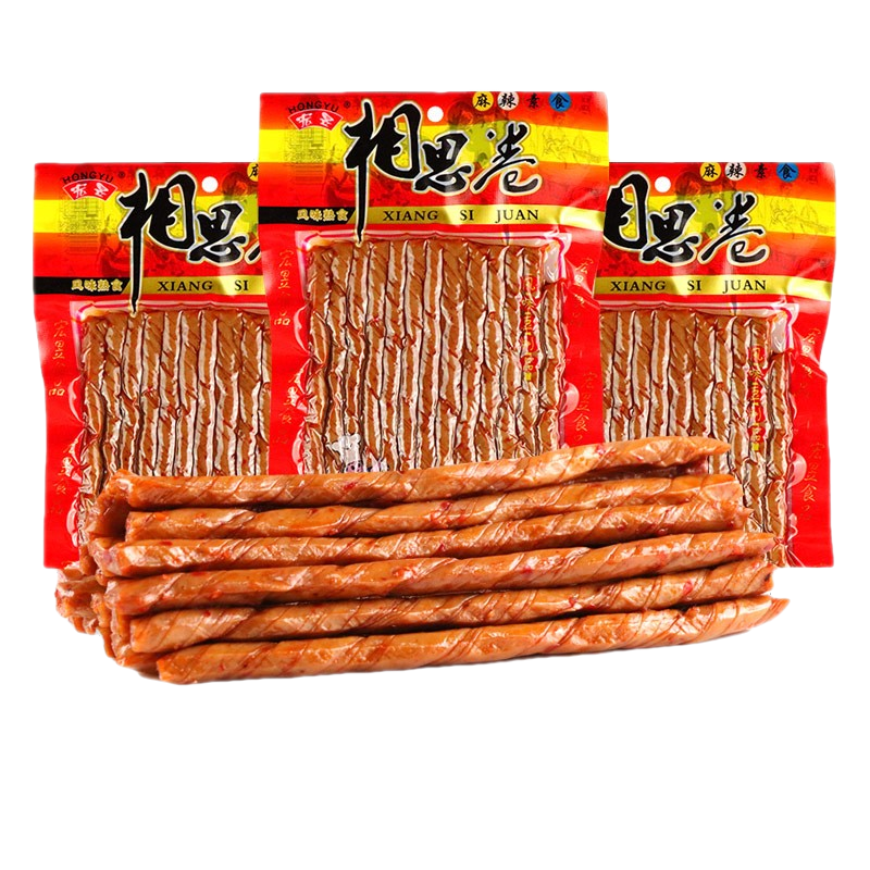 劲仔宏昱相思卷辣条120g小豆筋豆皮卷老式豆干制品8090怀旧 120克*15包1800g
