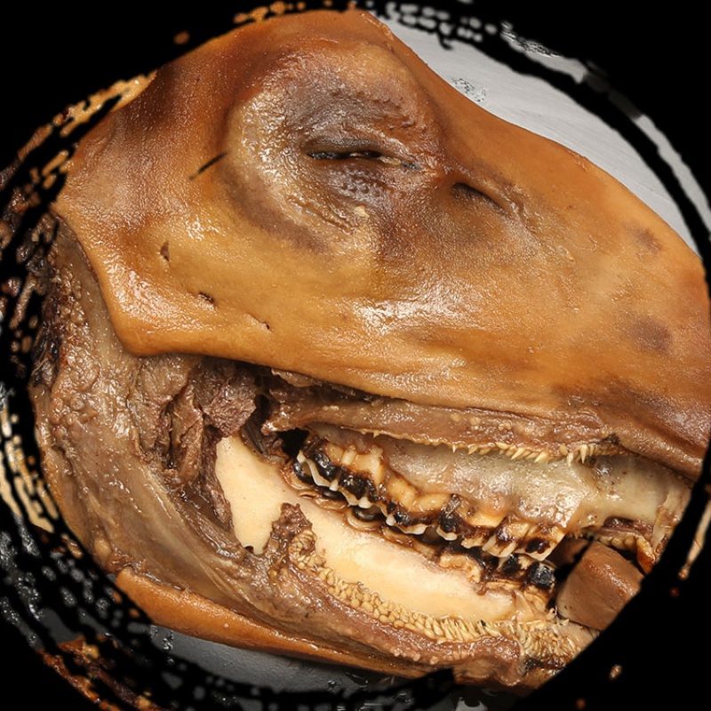 雷禾泽整只 五香羊头新鲜全熟羊脸肉羊下水特产熟食酱卤羊头肉即 五香