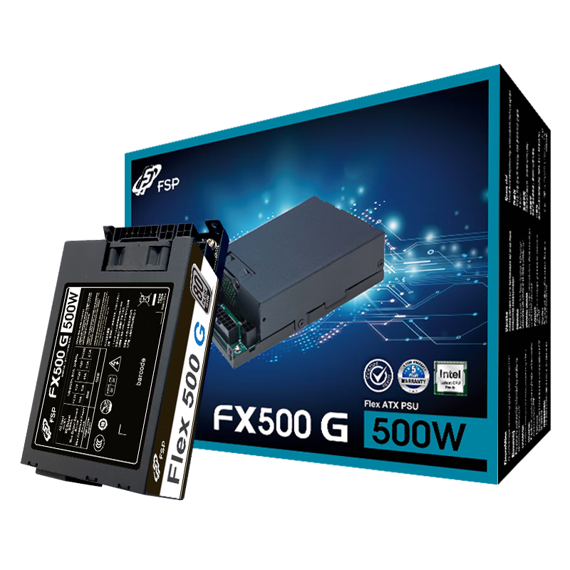 全汉（FSP）Flex-500G（FSP500-50UG） 额定500W电源（小1U尺寸/80PLUS银牌认证/全模组/风扇启停）