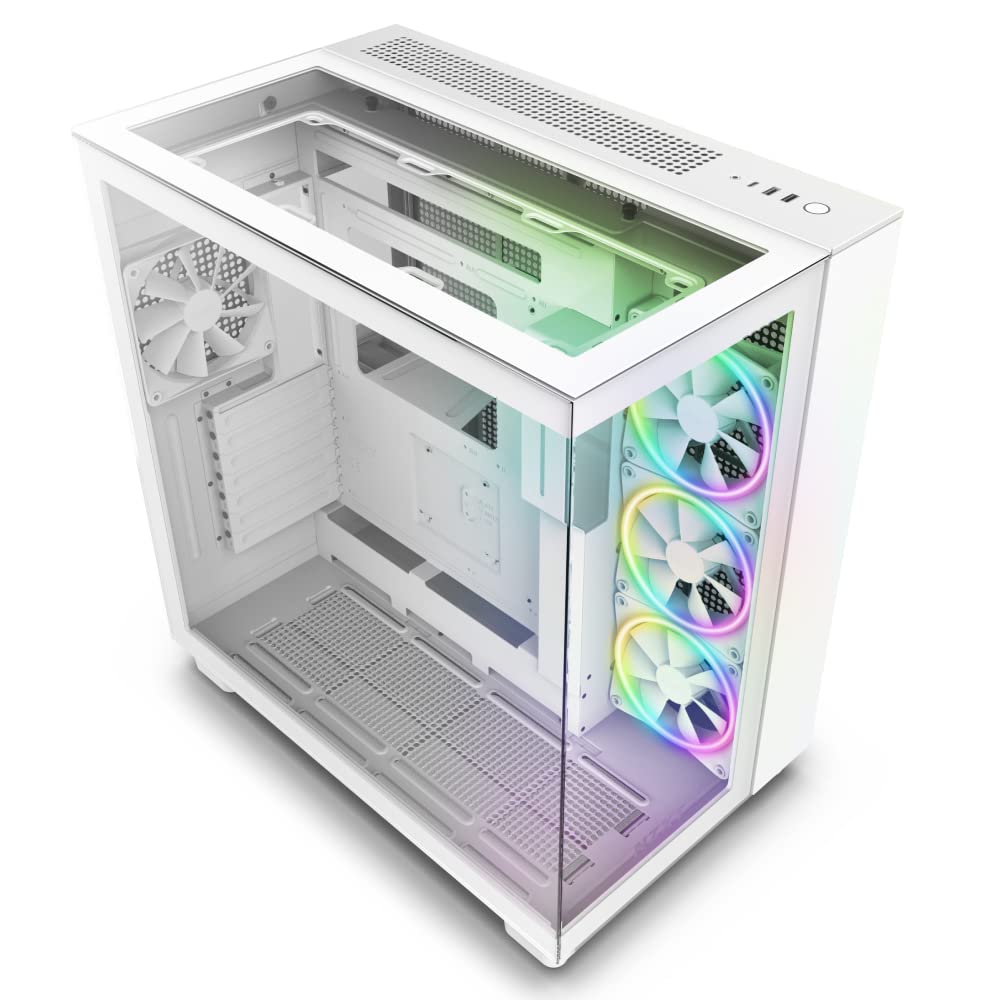 NZXT H9 Elite 雙層結構 中塔式 PC機箱 鋼化玻璃模型 White CM-H91EW-01 CS8577
