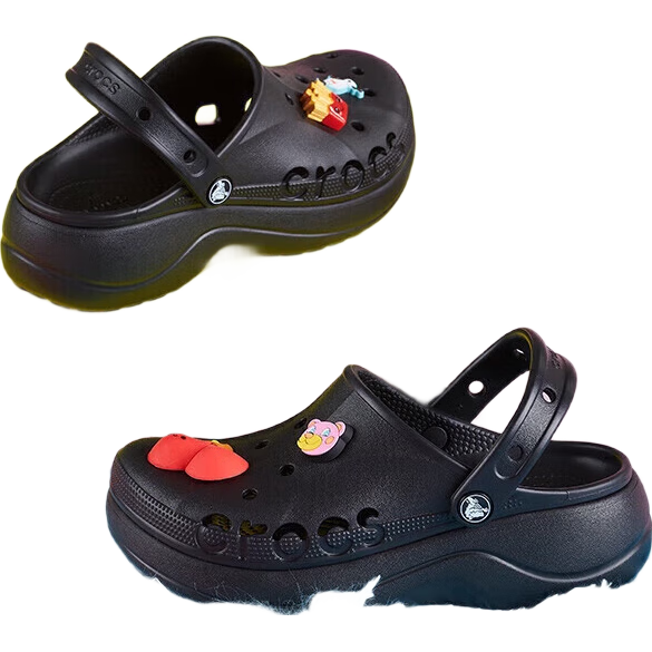卡駱馳（crocs）貝雅云彩Clog洞洞鞋女鞋厚底涼拖戶外拖鞋沙灘涼鞋 套裝 W6