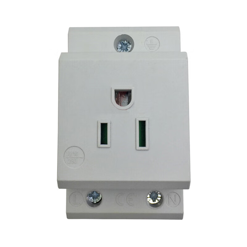 美标美规式一圆二扁15a模数化ac30导轨卡轨式配电箱电源插座