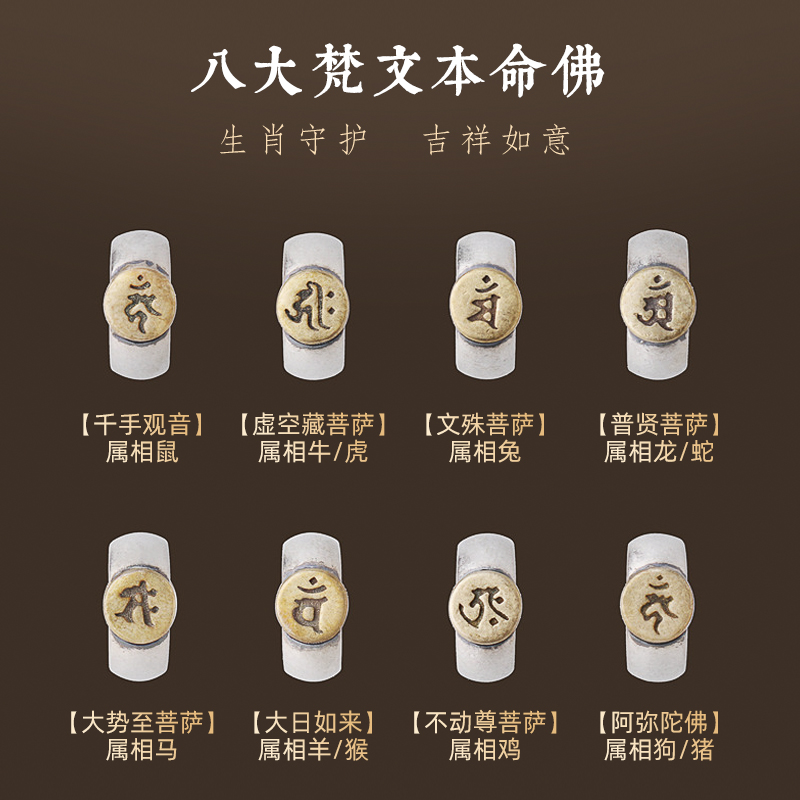 正宗老山檀手串檀香木十二生肖守护神本命年回纹玛瑙手链男女佛珠 檀香阿弥陀佛-狗猪-12MM