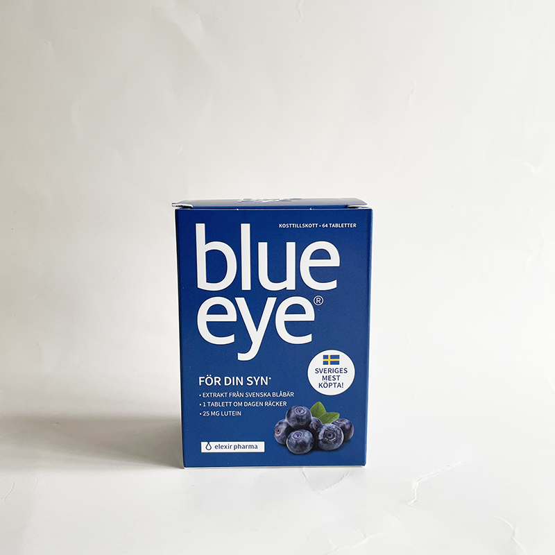 瑞典blueeye蓝莓叶黄素精华片眼64片blue eye e eye