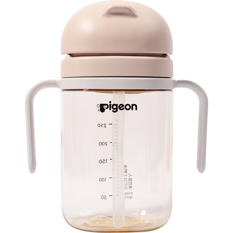 贝亲（Pigeon） 学饮水杯 外出便携 喝牛奶ppsu直饮儿童水杯 300ml 18月+ DA153