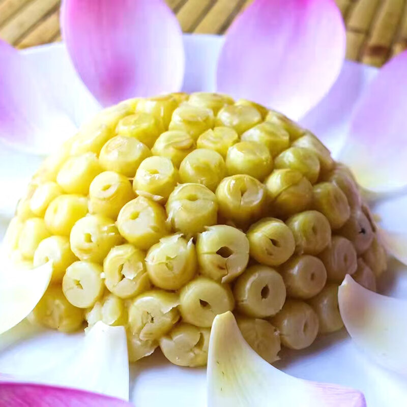 飞益森喜结莲理鲜莲子扣去芯酒店创意菜早生贵子半成品私房菜350g 2盒