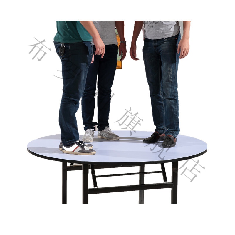 布罗利 酒店大圆桌宴会圆桌餐厅饭店折叠圆桌20人餐桌酒席大圆桌 2.4米16人两拼单桌