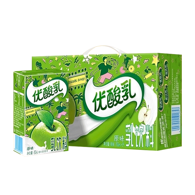 伊利原味优酸乳250ml*24盒儿童学生成人早餐奶 伊利优酸乳荔枝味250ml*24盒