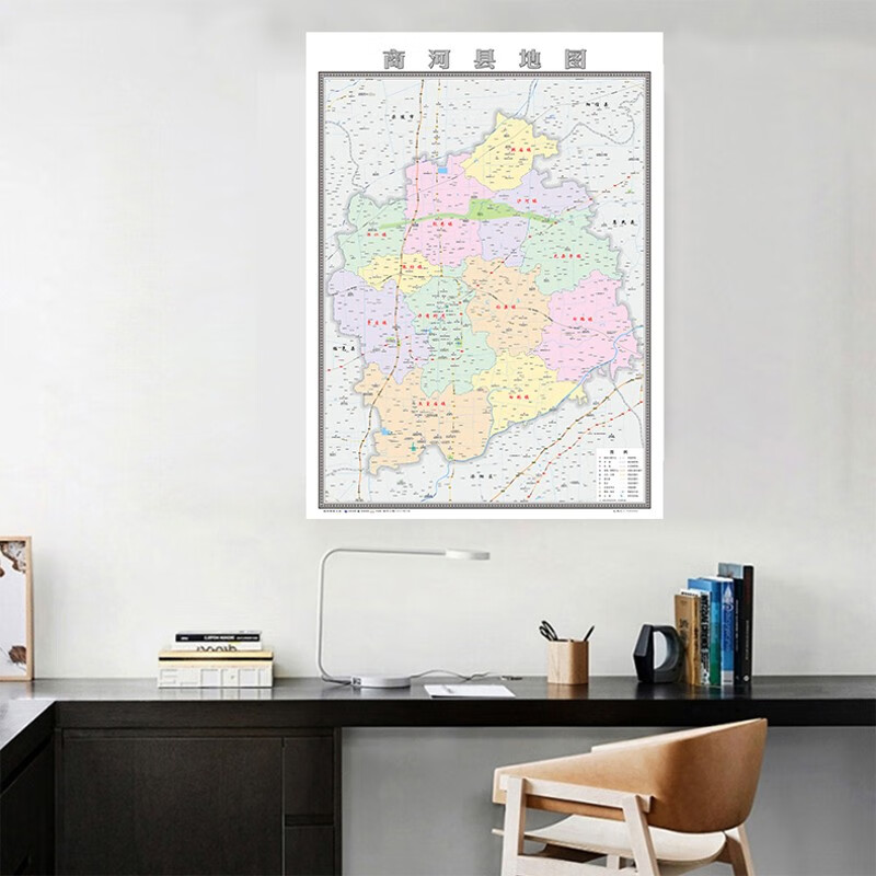 之璐筠商河县地图2024新款济南市可定制交通行政区域分布新版高清防水