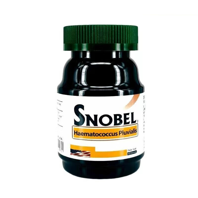 美国进口天然虾青素斯诺贝尔天然雨生红球藻软胶囊嫩肤白 60粒*1盒[基