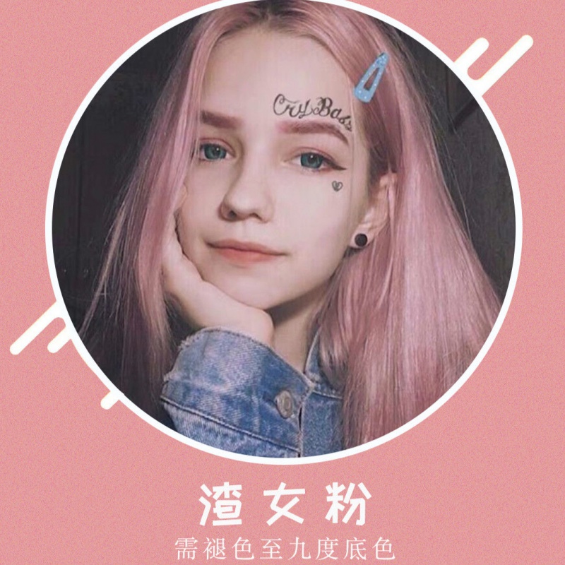 首品2023潮色染发剂植物头发颜色彩色学生流行紫灰渣女粉染发膏 渣女