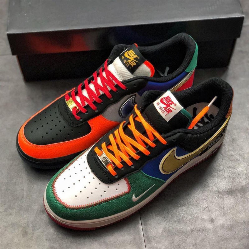 空军一号洛杉矶限定板鞋男af1 纽约限定鸳鸯拼接男女休闲鞋ct111nike