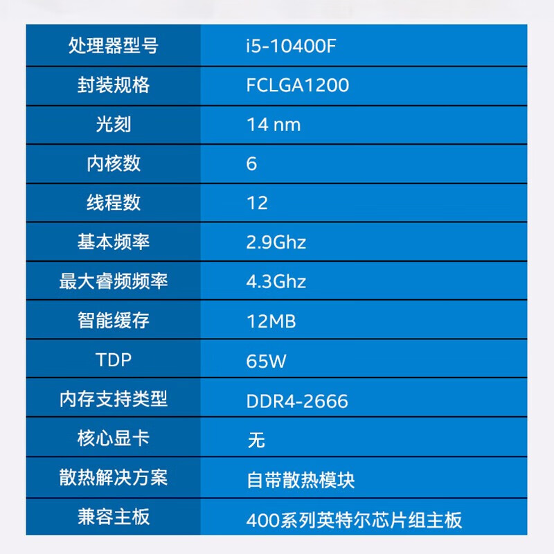 品牌+产品型号：i5-10400F CPU处理器10400 都装什么系统 听说win10问题很多 win7没驱动啊？