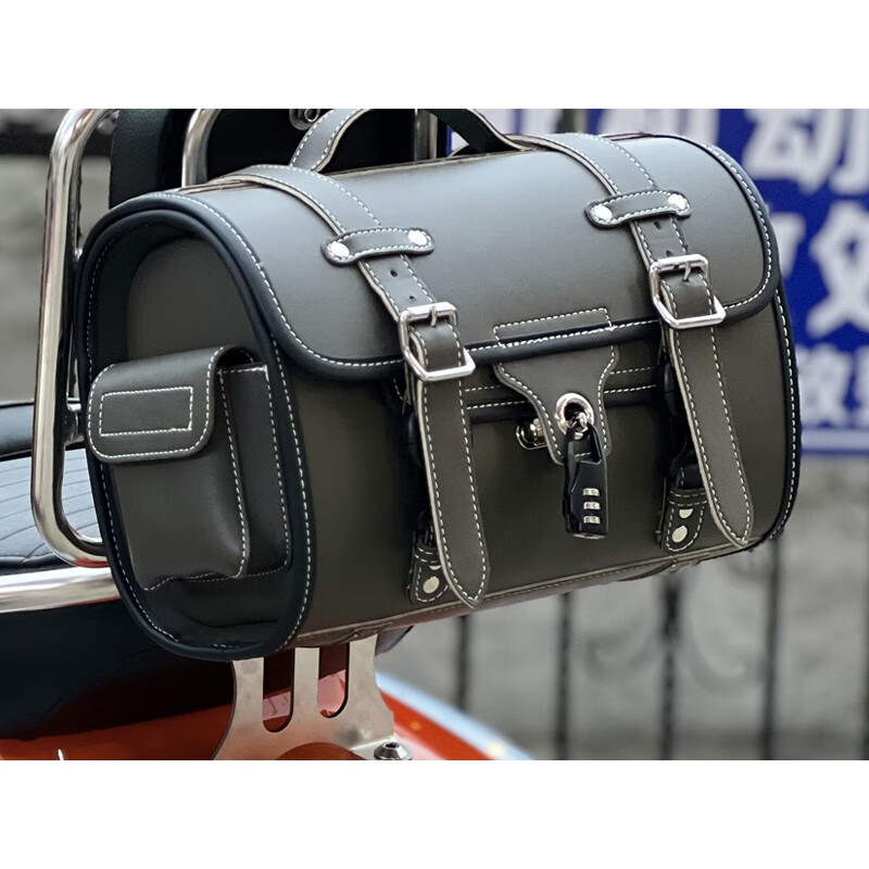 工马本田ns125la摩托车复古尾箱包维多利亚蒙娜丽莎防水收纳皮包尾包