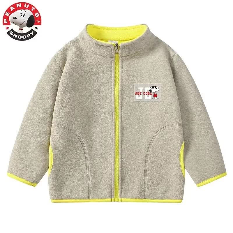 史努比SNOOPY摇粒绒外套2023款儿童秋冬绒上衣秋装衣服【建议拍大一码】 摇粒绒外套S01棕色【标准款】 140【适合身高130CM】高性价比高么？
