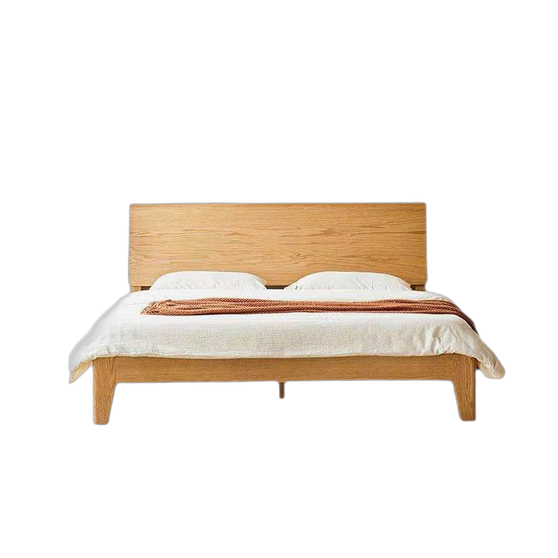 京东京造实木床 北美fas橡木 大板拼接稳固承重 林中梦双人床1.