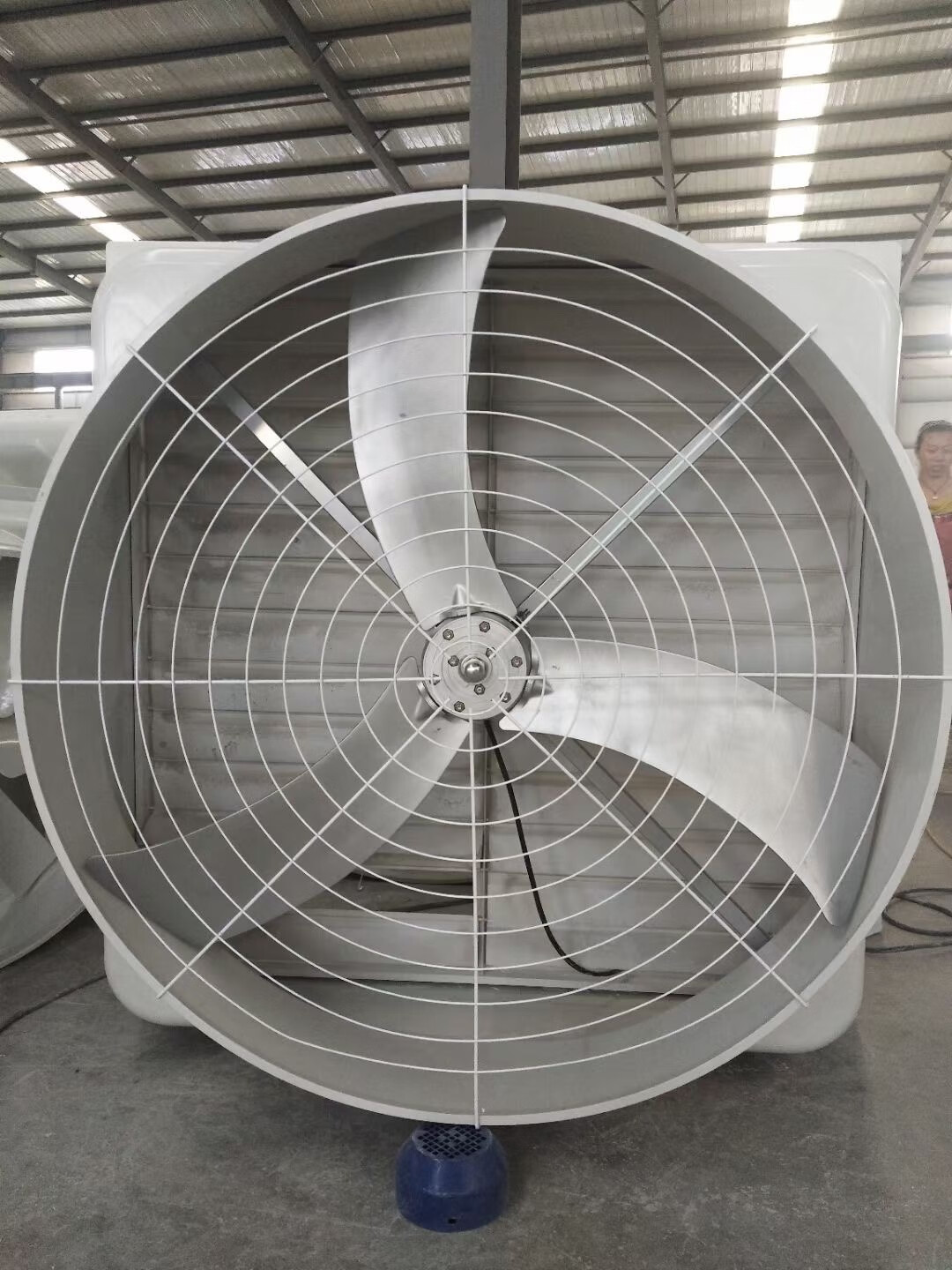 帕力美玻璃钢负压风机养殖场大风量排气扇大功率强力静音换气扇工厂大棚 1460三片铸铝扇叶1500W