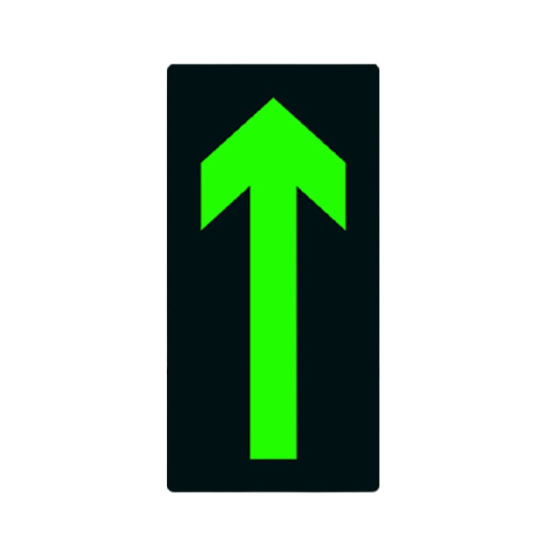 无字 向前 宽15x长29cm 安全出口指示牌通道标识紧急贴纸荧光疏散箭头