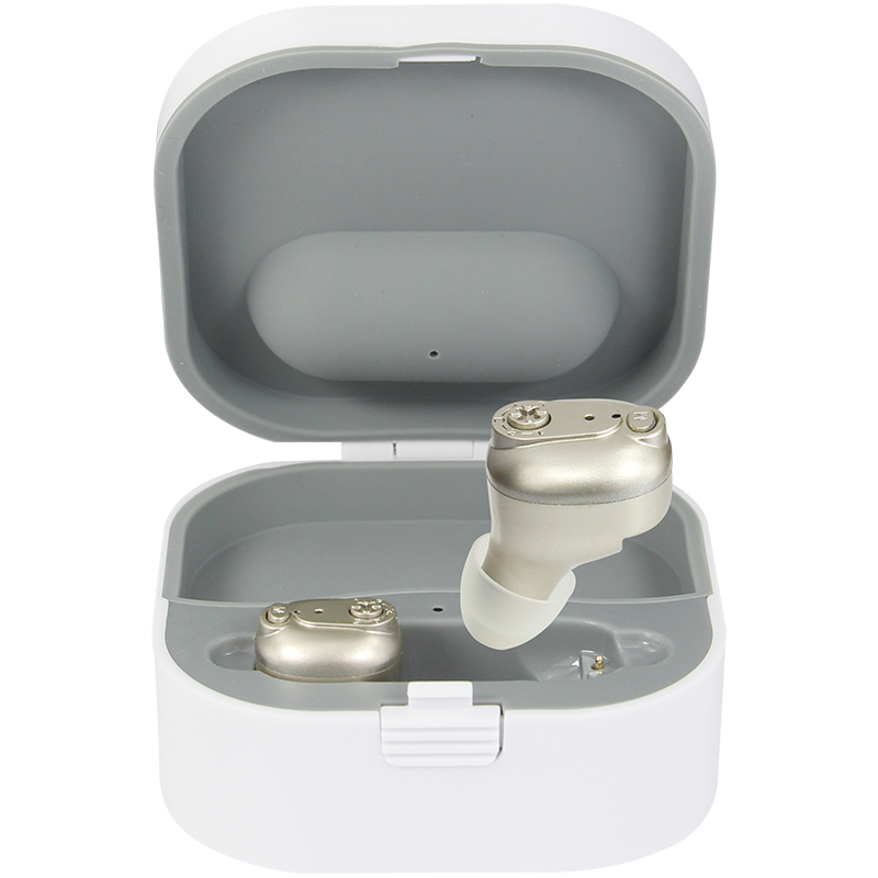 中德助听器老年人专用数字降噪耳聋耳背年轻人无线隐形双耳佩戴 ZDC-900E香槟金数字12通道双耳+2年换新