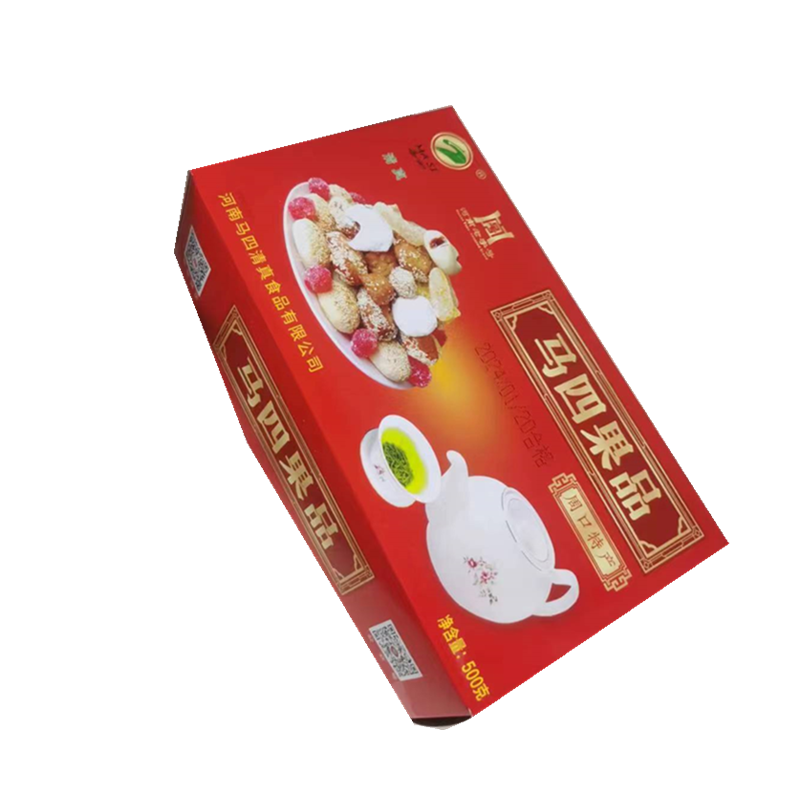 新做河南老式果子点心沈丘清真食品果品大金果月亮果梅豆角蜜 2盒*500