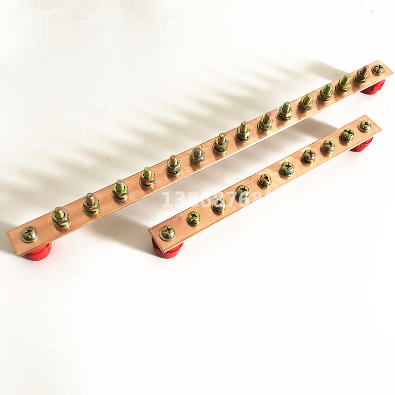 惠利得机房接地汇流排 机柜接地铜排19英寸4*40*500 标准机柜铜排汇流