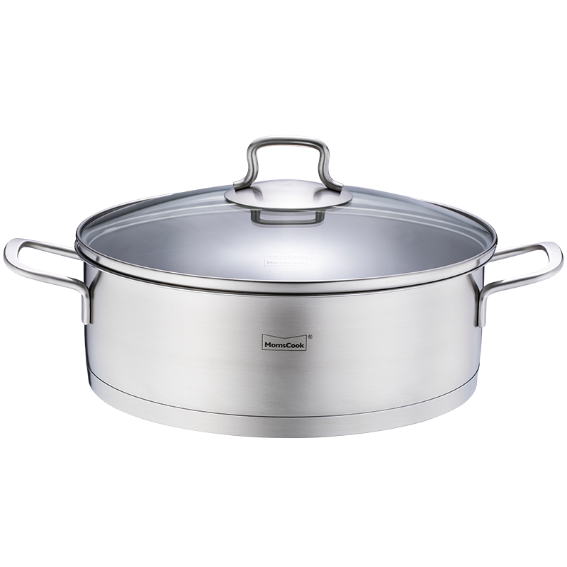 Momscook ��������������¯ͨ�û�����׻����ƽ��˫���������� ������3-4�ˡ� 24cm