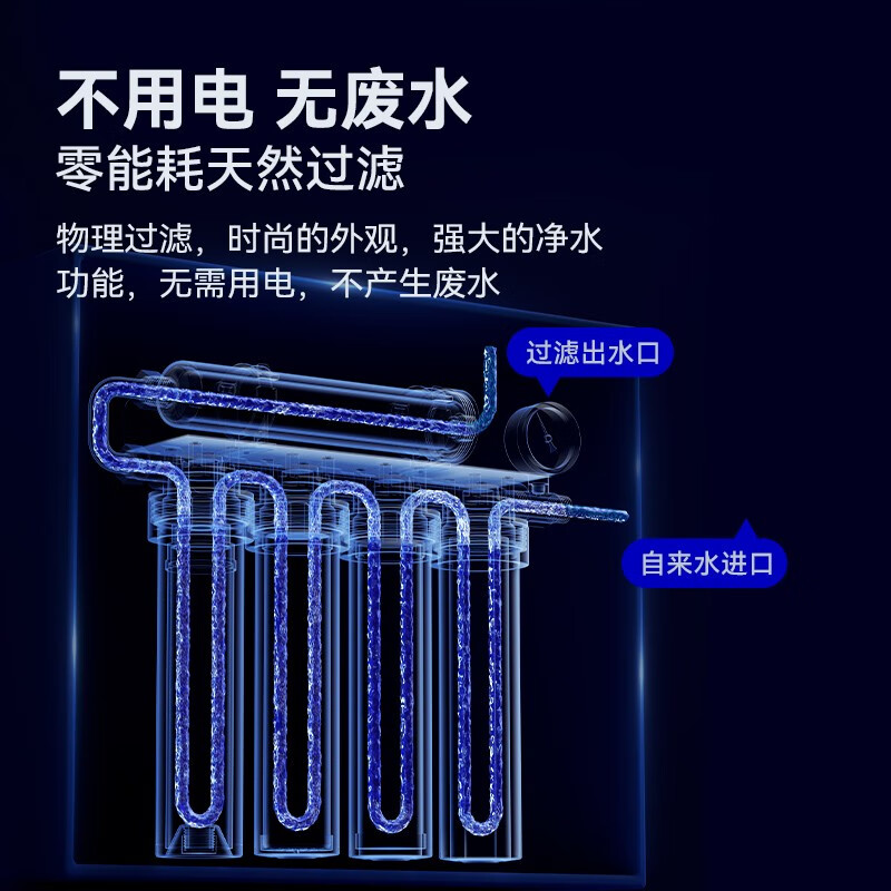 德克西德国净水器家用直饮厨房过滤器超滤不锈钢净水机 2年滤芯0费用+耐用70年-上门安装