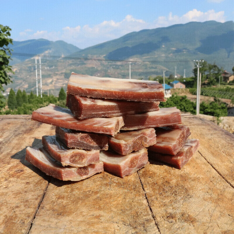 虎钢馋风干盐排骨原味排骨咸肉腊肉风干肉四川重庆奉节农家特产腊排