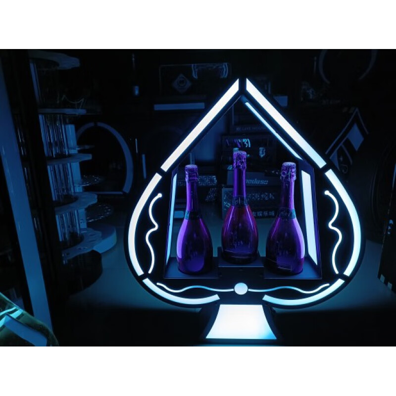 家小优高端酒吧会所vip黑桃a香槟神龙套发光酒座ktv酒吧led冰封黑桃a