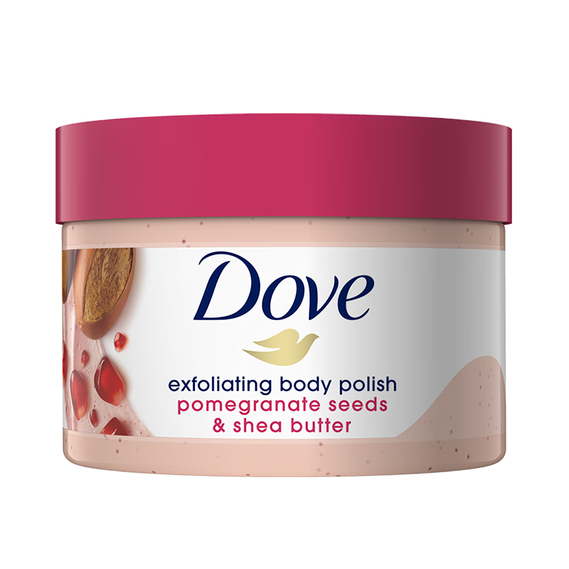 多芬(Dove) 冰激凌身体磨砂膏 石榴籽和乳木果风味 298g/罐 去角质男女通用 原装进口