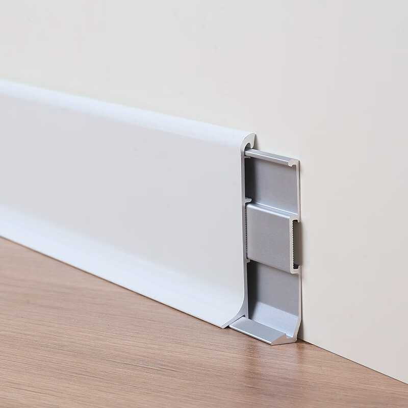 朴彩(pucai) 极简金属踢脚线高级踢脚线家装必选白色铝合金地脚线朴彩