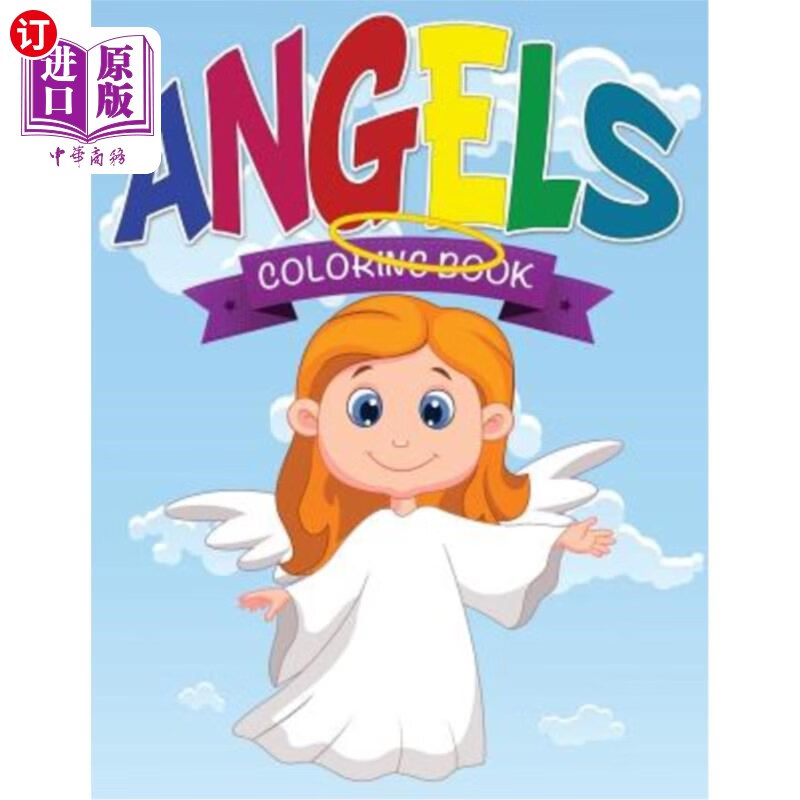 海外直订angels coloring book 天使彩色书