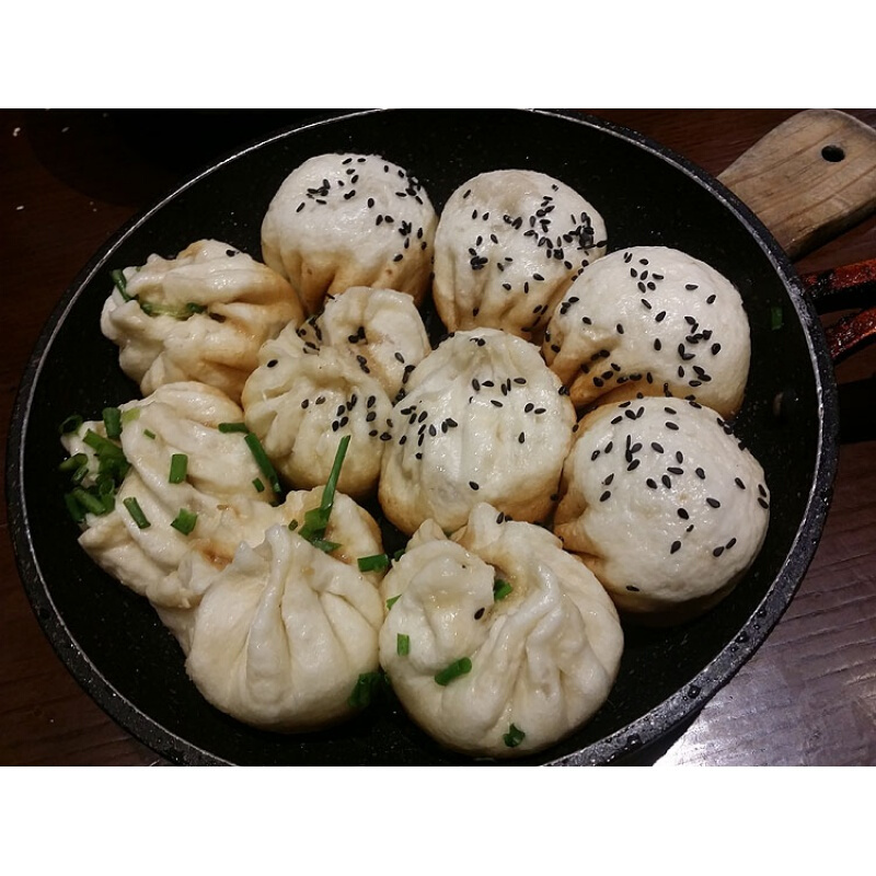 虎钢馋上海大壶春三拼生煎鲜肉生煎虾仁鲜肉生煎蟹粉生煎