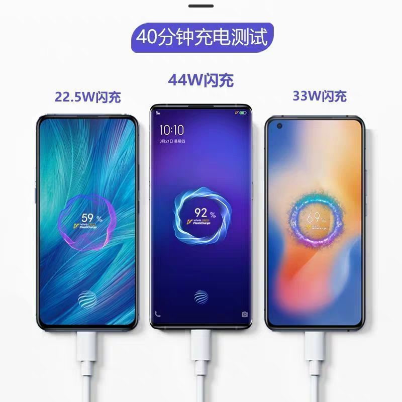 顾坤适用iqooz5充电器44w闪充vivoiqooz5手机充电线头iqooz5x快充