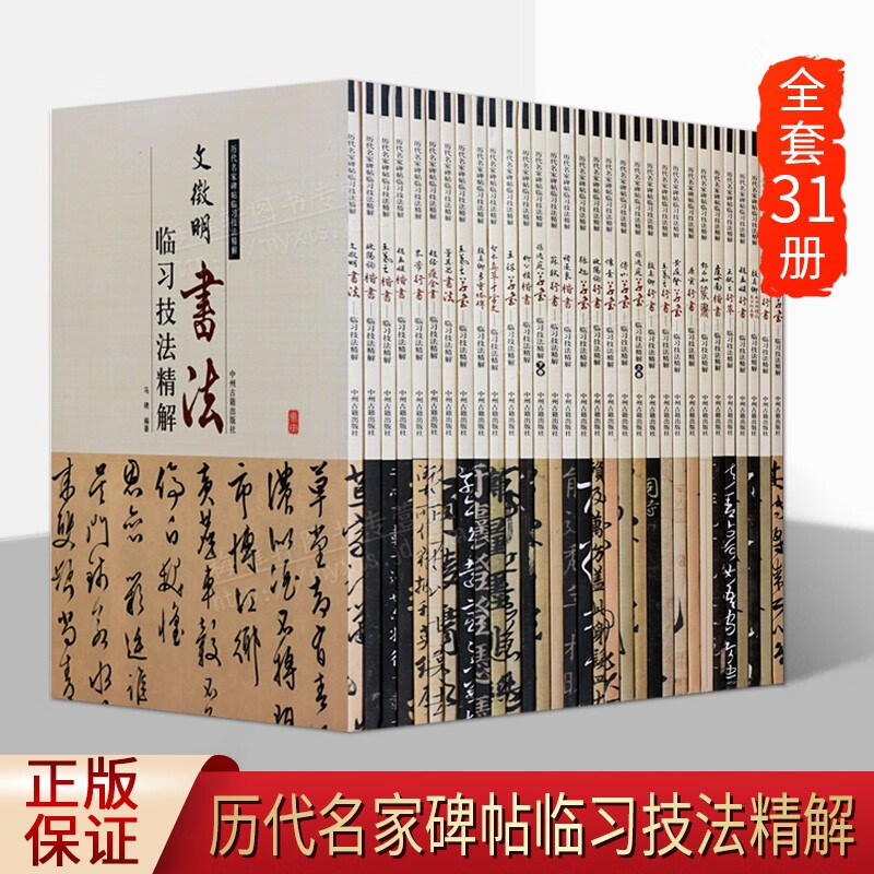 历代名家碑帖临习技法精解 全套31册 毛笔书法教程字帖碑帖王羲之文微明柳公权等名家书法技法丛书 正版【预售】