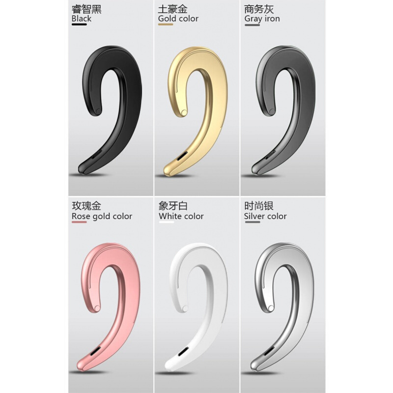 品怡 蓝牙耳机 车载迷你立体声不入耳 耳挂式无线运动蓝牙耳机 白色