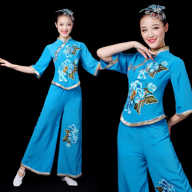 雅格罗伊东北二人转演出服装腰鼓秧歌舞蹈演出服女2024新款威风锣鼓