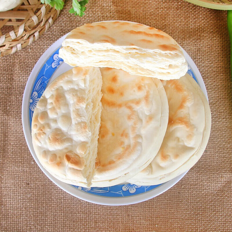 三丰年货甘肃特产百吉饼手工锅盔美食小吃10个白吉饼子馍馍烧饼 普通