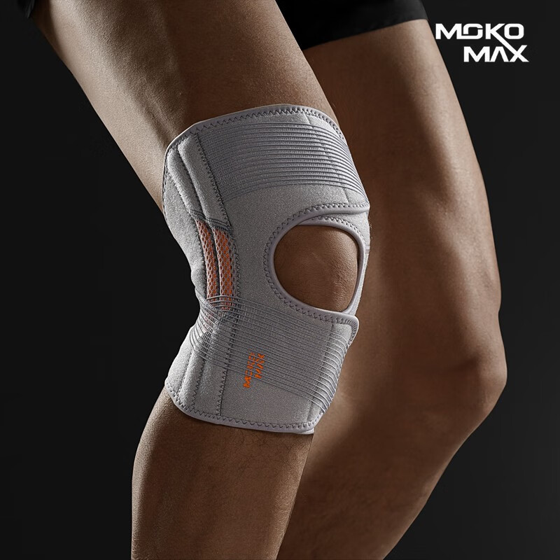 MOKO MAX意大利品牌运动护膝跑步篮球足球羽毛球男女护具绑带加压支撑 均码 单只装