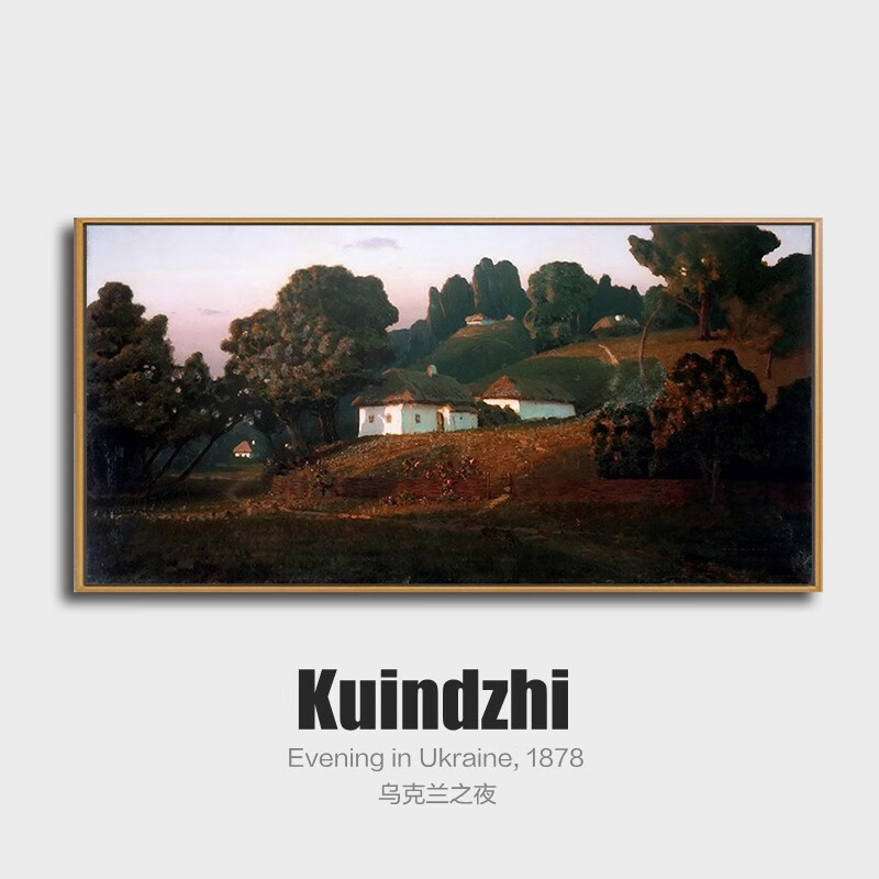 现代简约餐厅玄关卧室书房沙发背景墙库因芝世界名画系列油画风格壁画