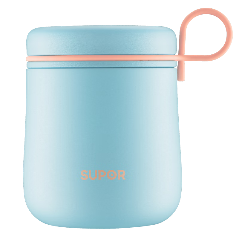SUPOR焖烧杯:海盐蓝时尚保温杯,500ML量身定制