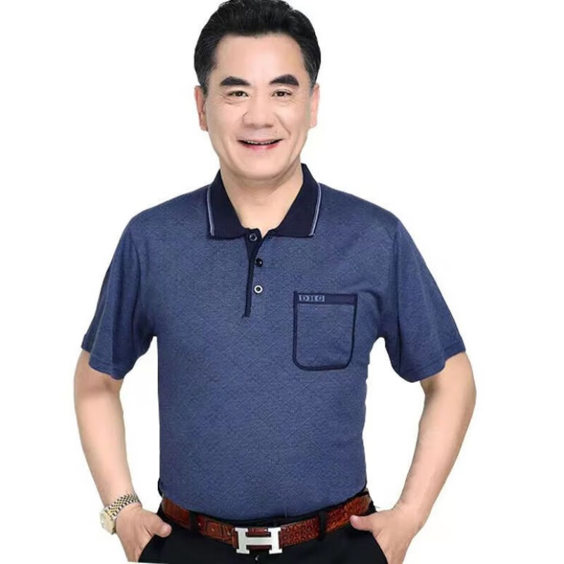 乔骏晟【2件】爸爸短袖t恤男夏装中年男装夏季爷爷中老年人男士上衣
