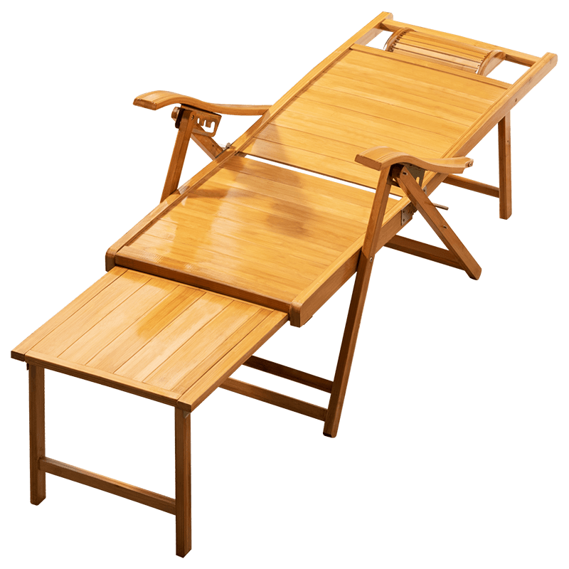 木马人躺椅家用阳台休闲椅子摇摇椅成人楠竹制老人凉椅靠背懒人椅户外庭院午休折叠椅逍遥椅竹椅 【免安装 全板可平躺】旗舰款-茶色