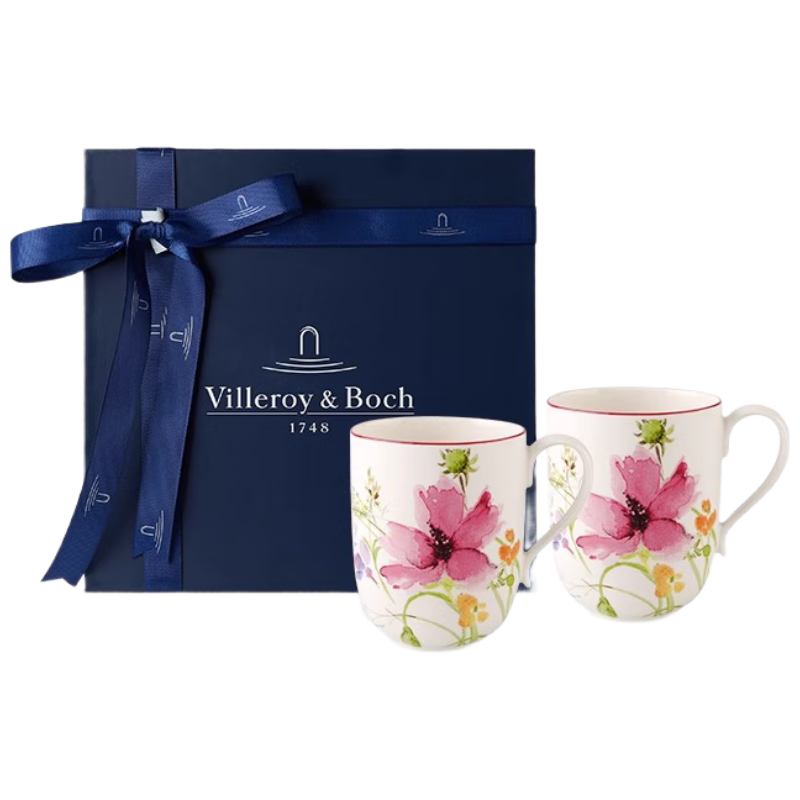 德國唯寶(Villeroy&Boch)紫色系列 馬克杯對(duì)杯禮盒情侶杯子生日禮物下午茶杯咖啡杯陶瓷杯