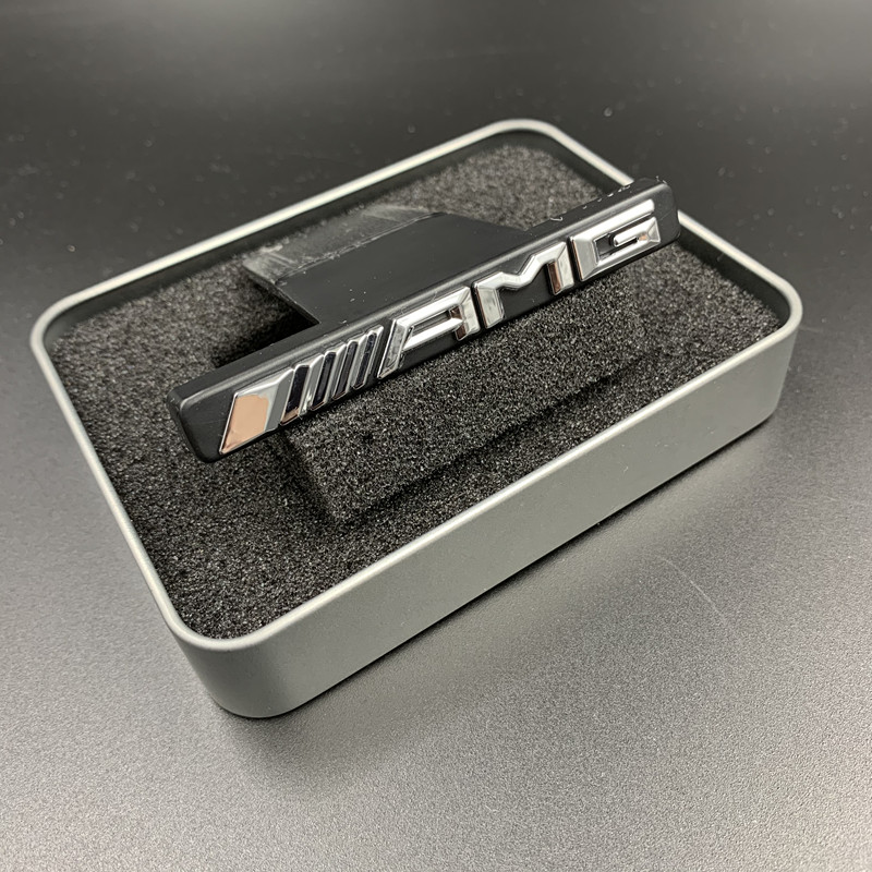 点缤 适用于奔驰中网标amg车头标前脸中网标小标glc级c级e级gt改装