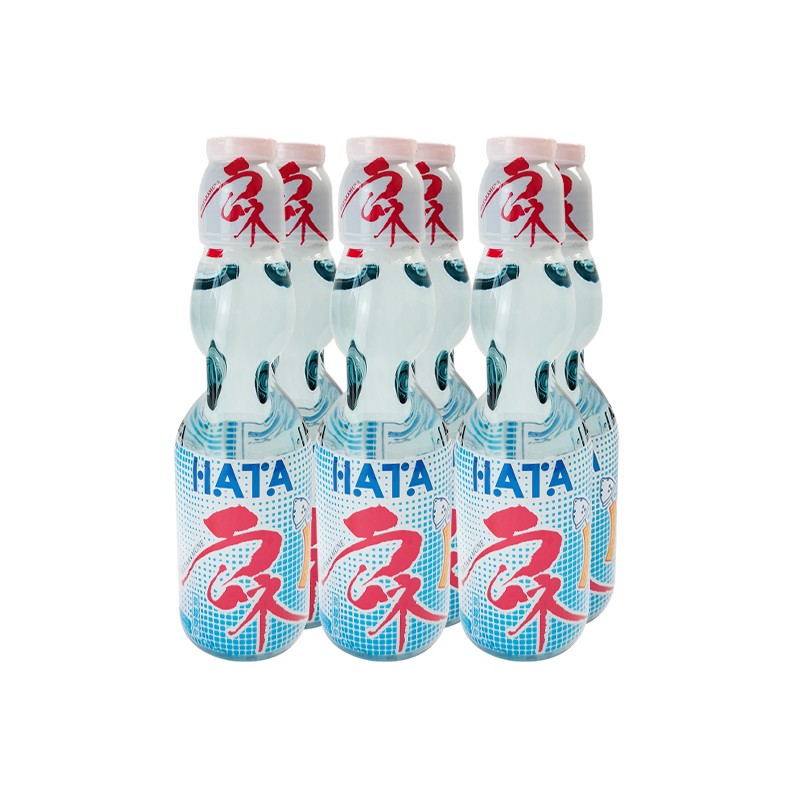 哈达(hata)多种口味波子汽水弹珠网红汽水碳酸饮料 200ml*6瓶【原味】